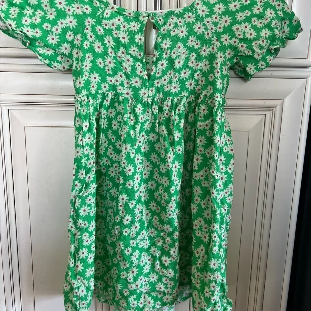 Zara Green Floral Dress Sz 7